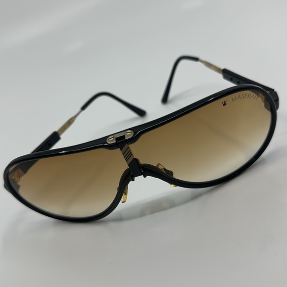Vintage Maserati Brown Aviator Sunglasses - Picture 4 of 16